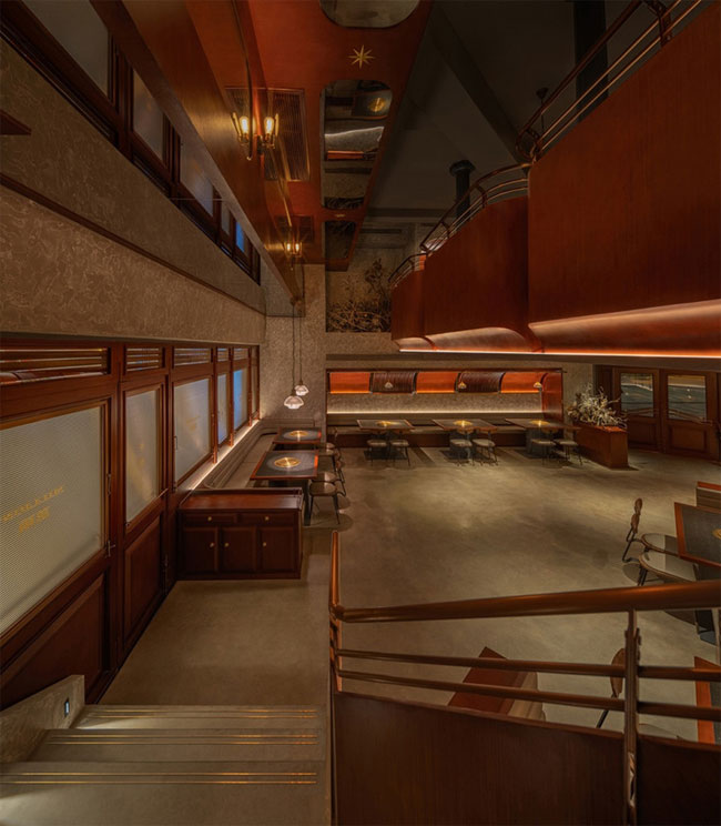 白木炭烧烤吧餐厅设计