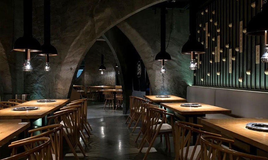 炭火烤肉烧烤店怎么设计