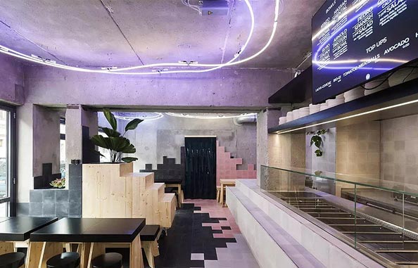 快餐餐厅设计，整洁亮堂的快餐厅装修