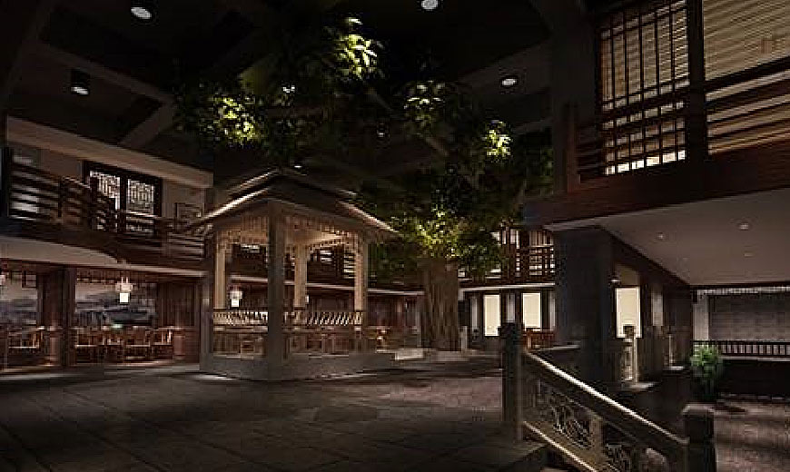 东西小院餐厅设计的古典文艺范